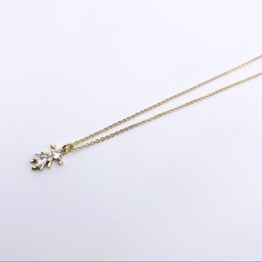 PETITE Girl Charm Necklace Mom Gift Children Pendant